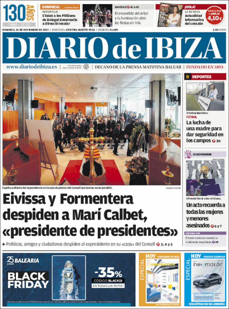 Portada de Diario de Ibiza (España)