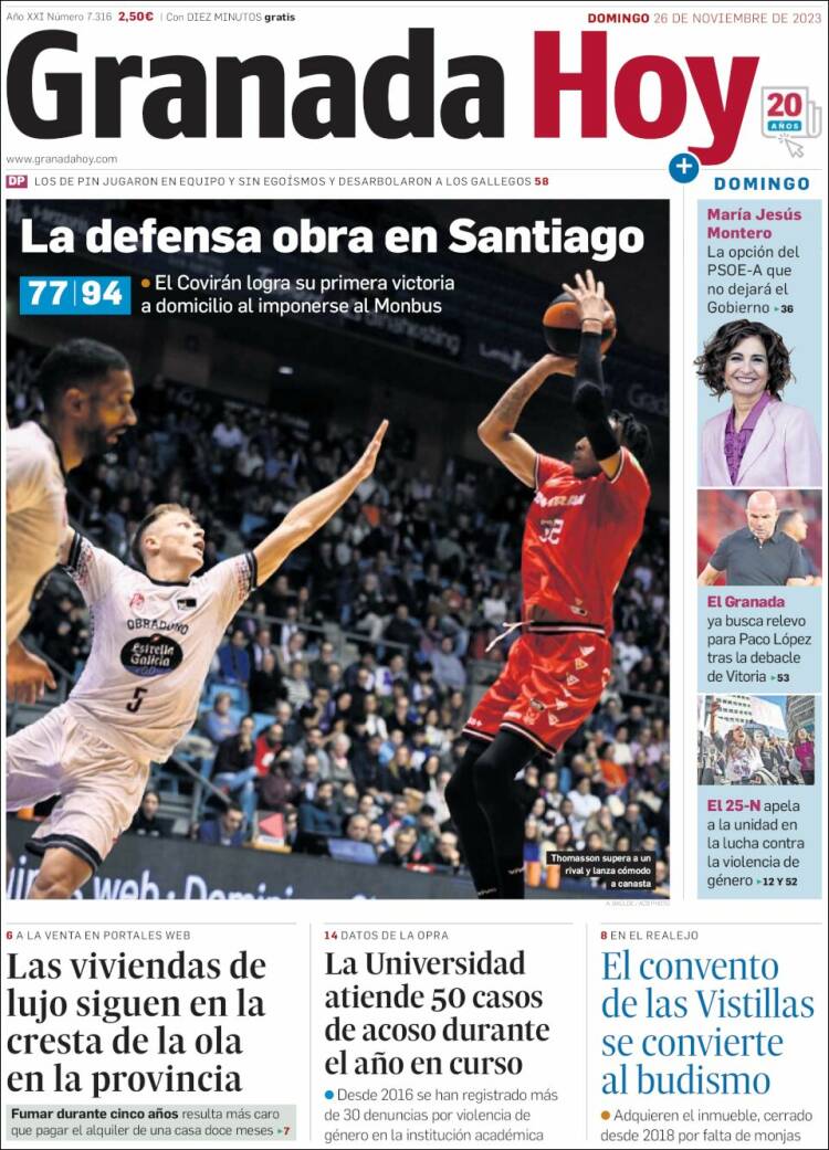 Portada de Granada Hoy (España)