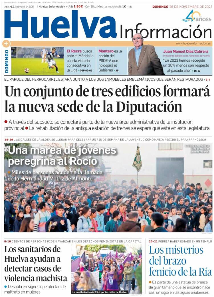 Portada de Huelva Información (España)