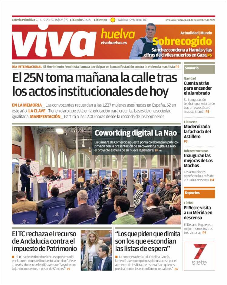 Portada de Viva Huelva (España)