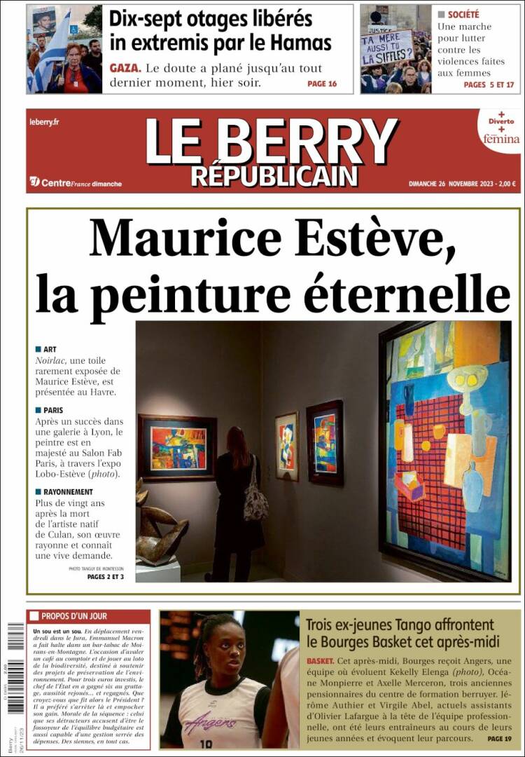 Portada de Berry Republicain (Francia)