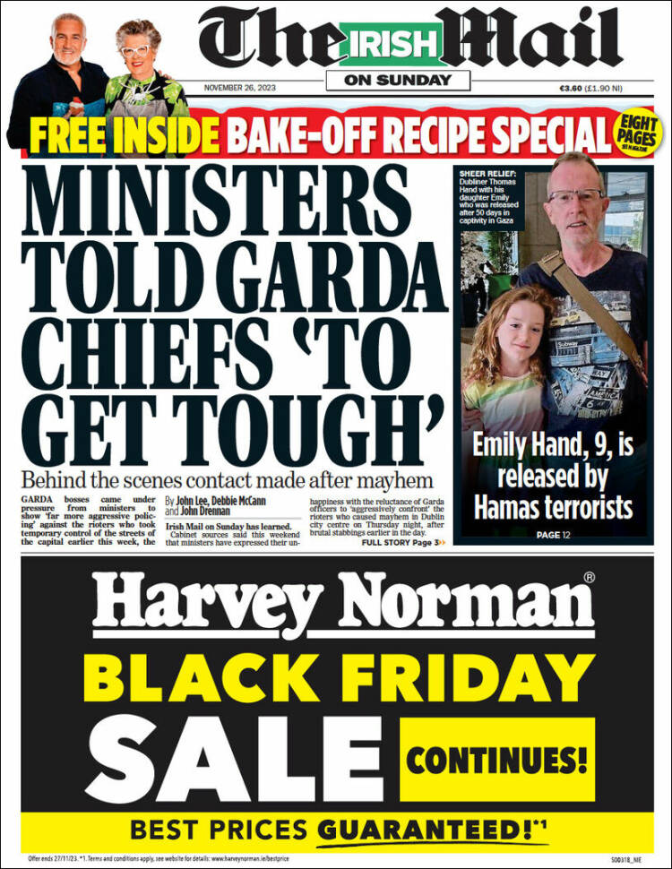 Portada de Irish Daily Mail (Irlanda)