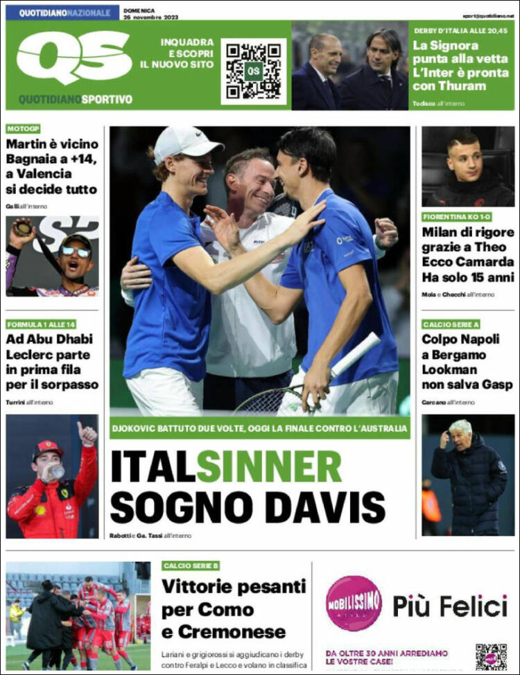 Portada de Quotidiano Sportivo (Italia)