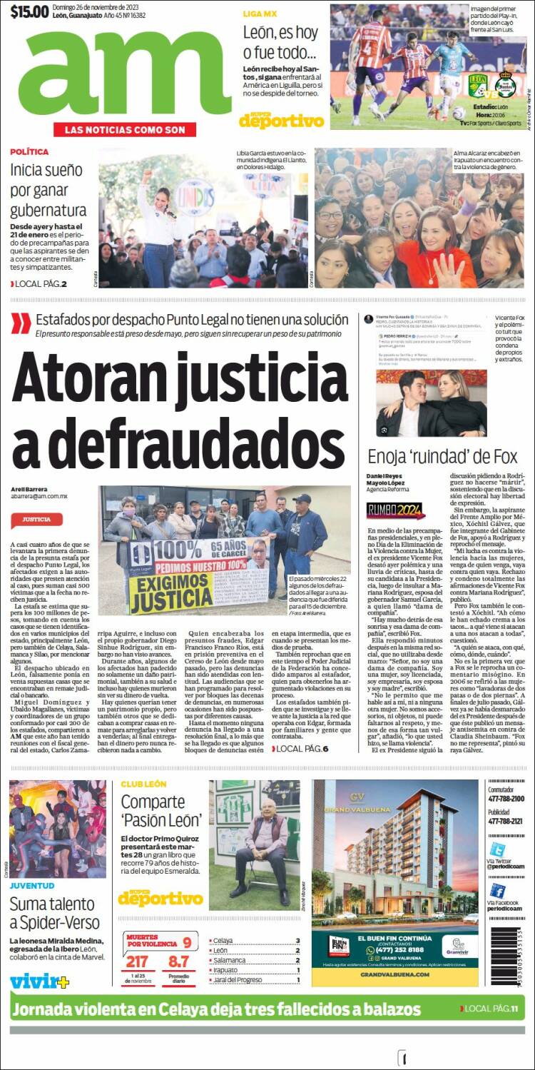 Portada de Al Día A.M. (M&eacute;xico)