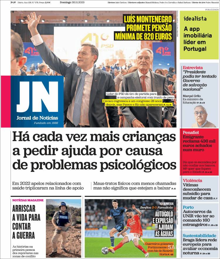 Portada de Jornal de Notícias (Portugal)