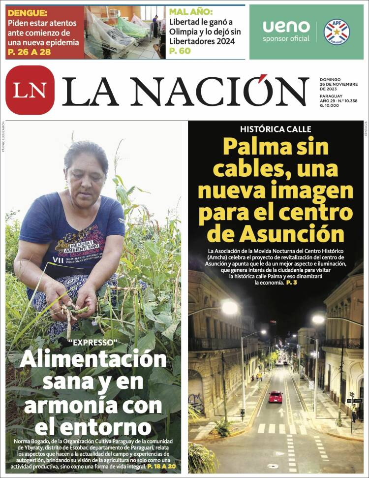 Portada de La Nación (Paraguay)