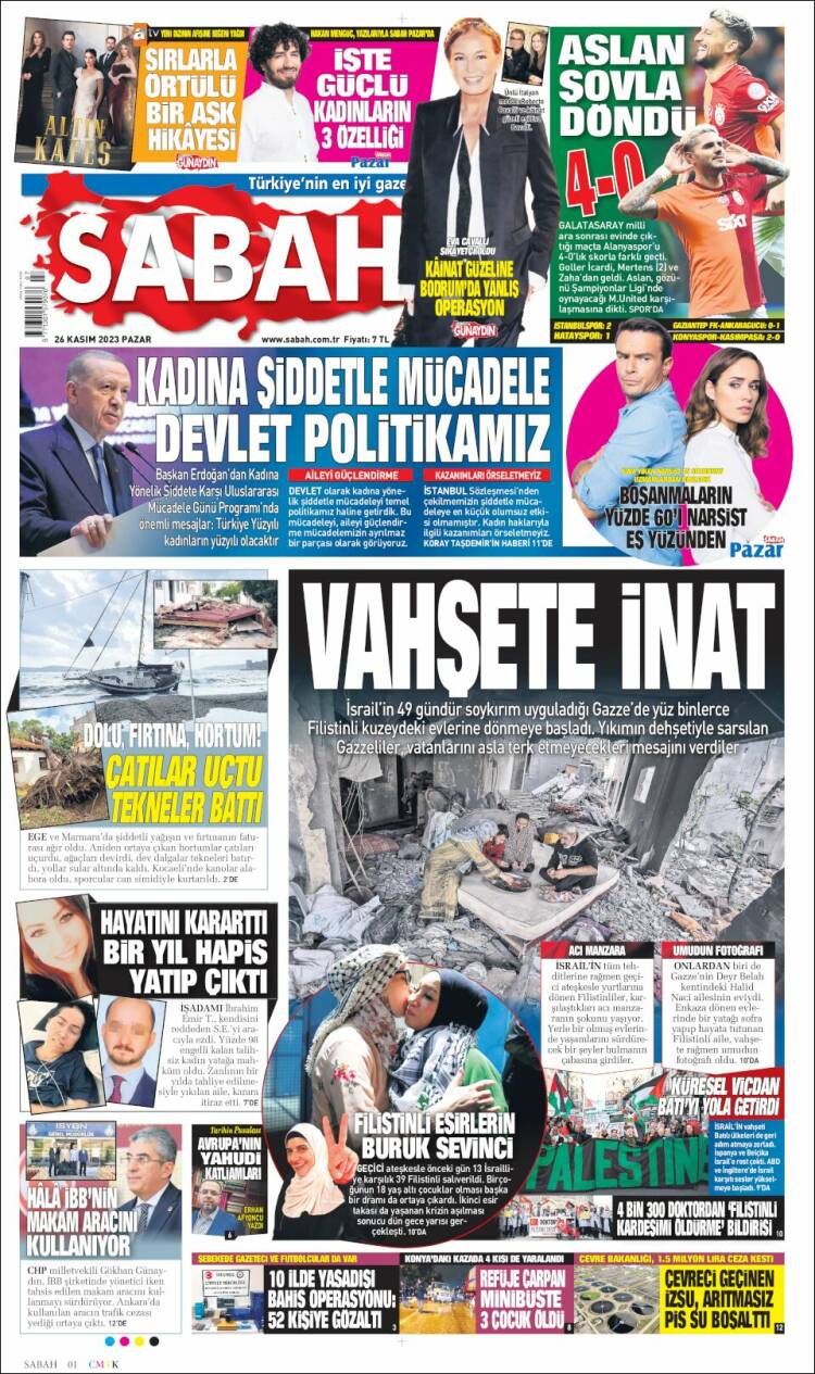 Portada de Sabah (Turqu&iacute;a)