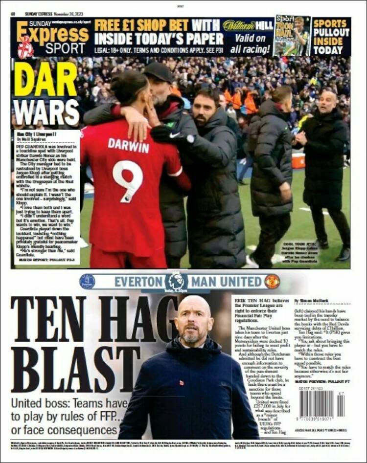Portada de Express Sport (Reino Unido)