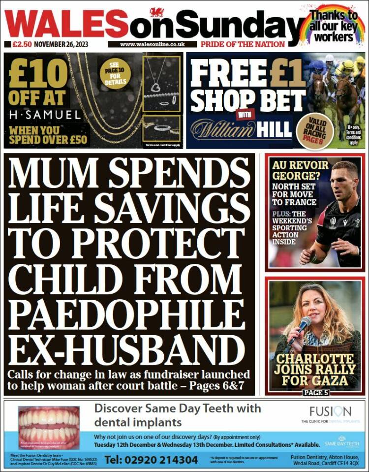 Portada de Western Mail (Reino Unido)