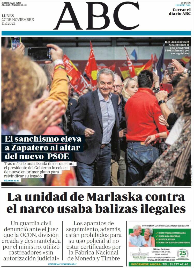 Portada de ABC (España)