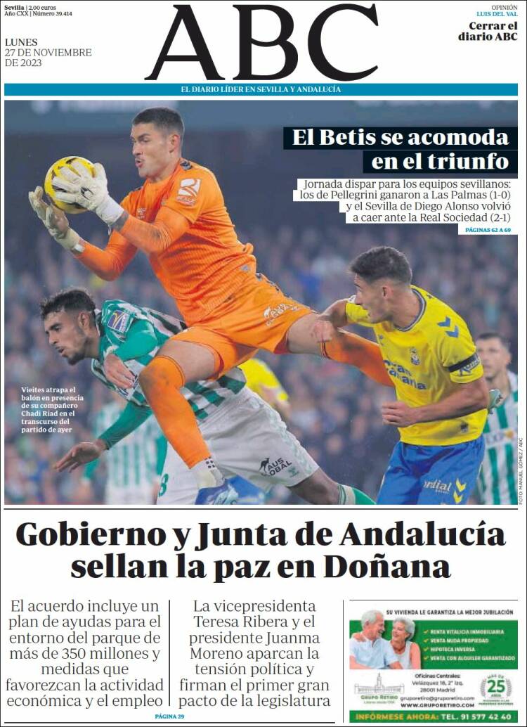 Portada de ABC - Sevilla (España)