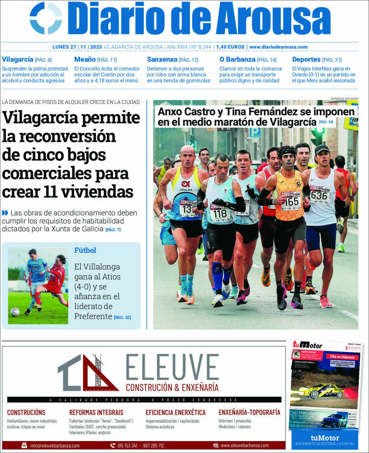 Portada de Diario de Arousa (España)