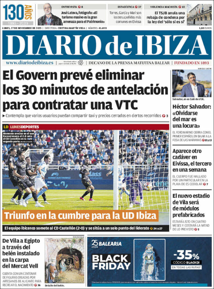 Portada de Diario de Ibiza (España)