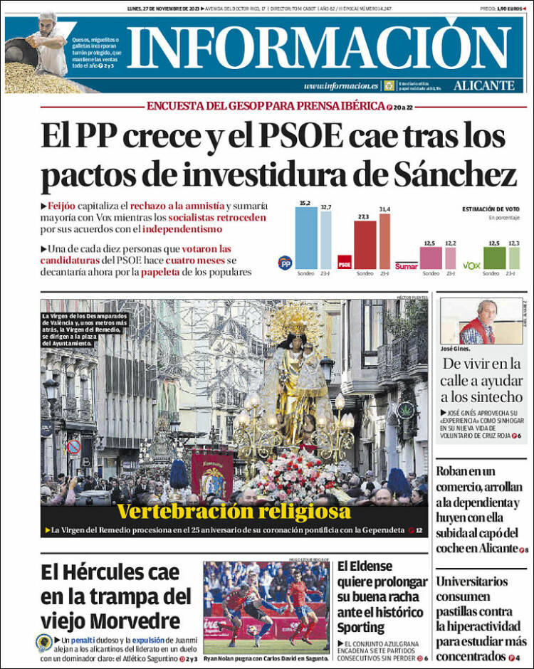 Portada de Diario Información (España)
