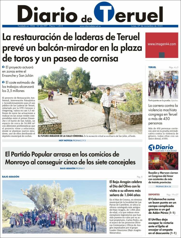 Portada de Diario de Teruel (España)
