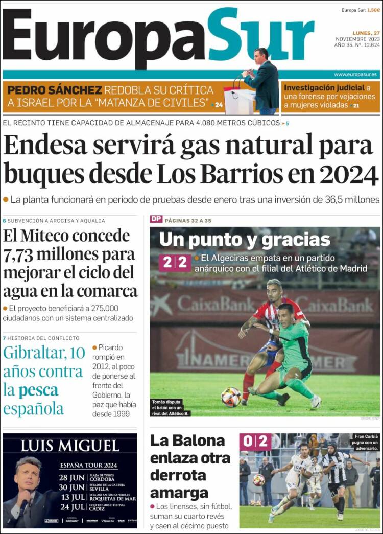 Portada de Europa Sur (España)