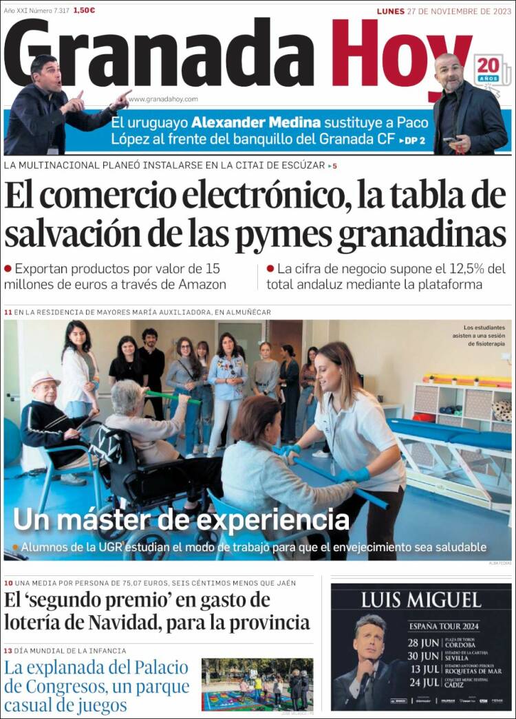 Portada de Granada Hoy (España)