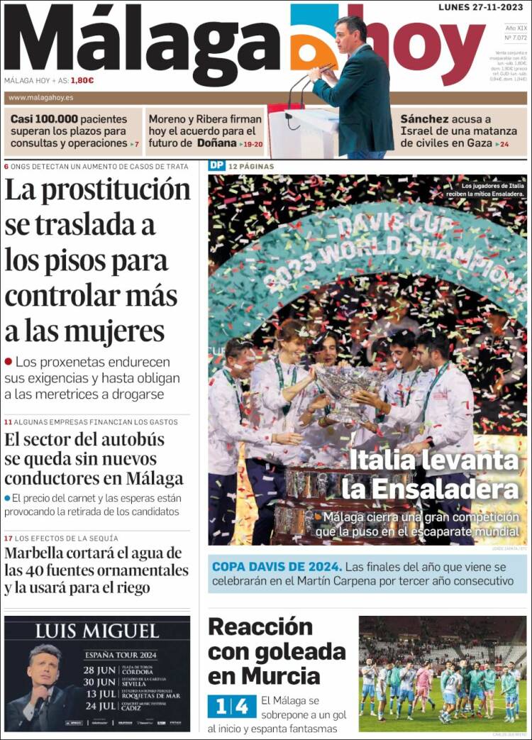 Portada de Málaga Hoy (España)