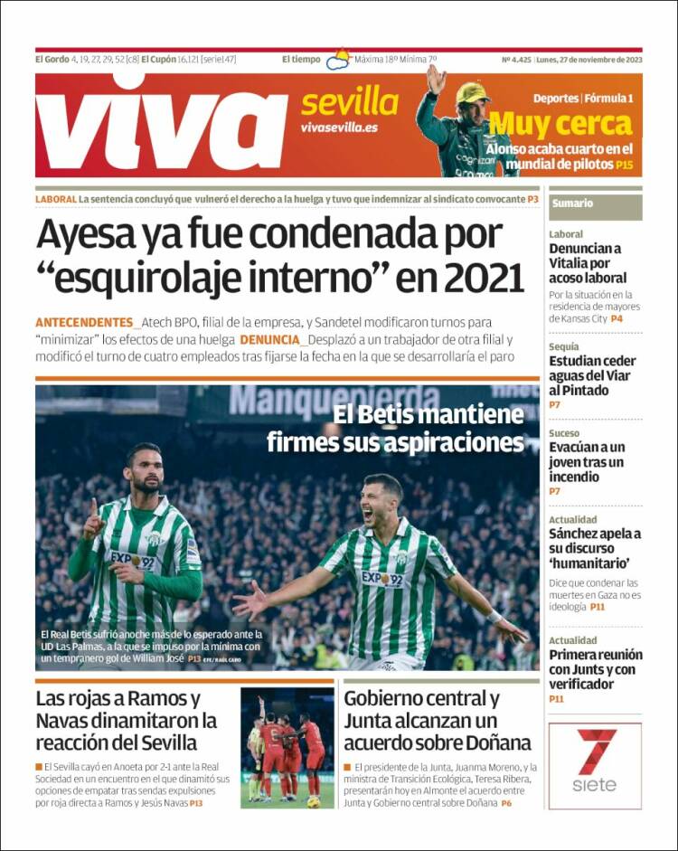 Portada de Viva Sevilla (España)