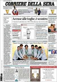 Portada de Corriere della Sera (Italie)