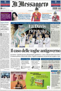 Portada de Il Messaggero (Italie)