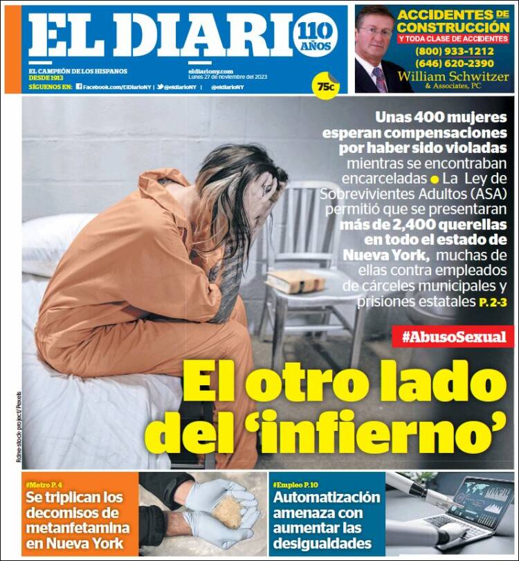 Portada de El Diario NY (USA)