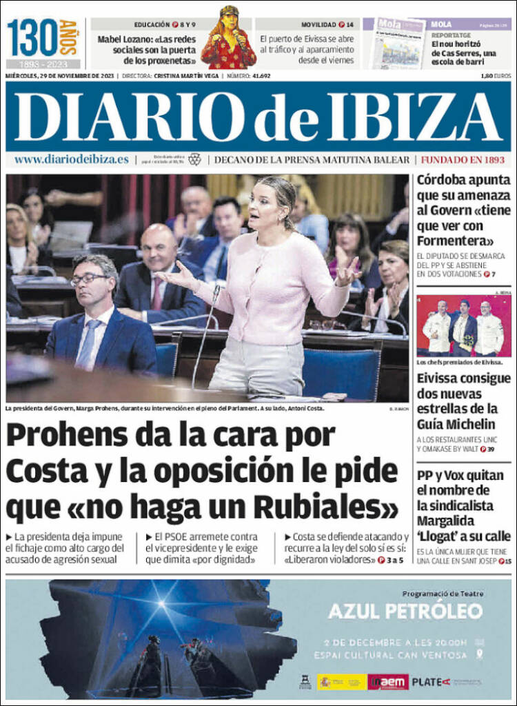 Portada de Diario de Ibiza (España)