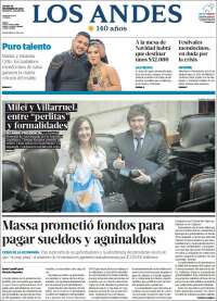 Portada de Los Andes - Mendoza (Argentina)