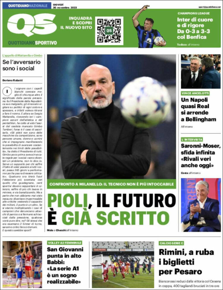 Portada de Quotidiano Sportivo (Italia)