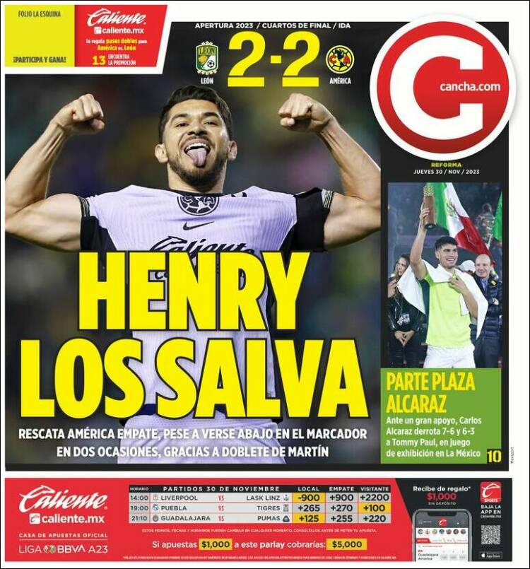 Portada de Cancha (México)