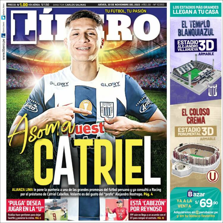 Portada de Líbero (Per&uacute;)