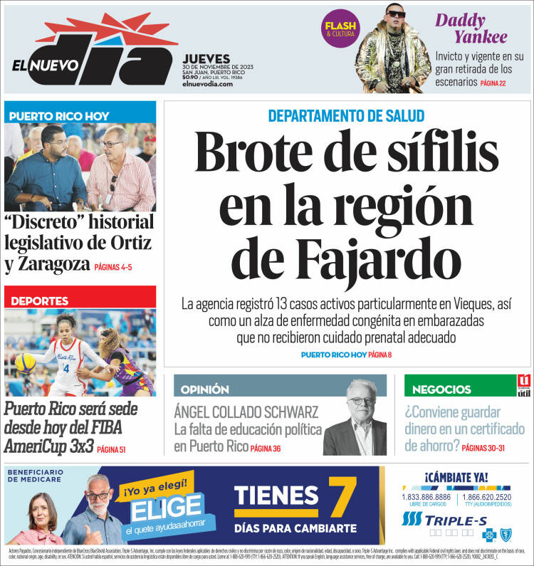 Portada de El Nuevo Día (Puerto Rico)