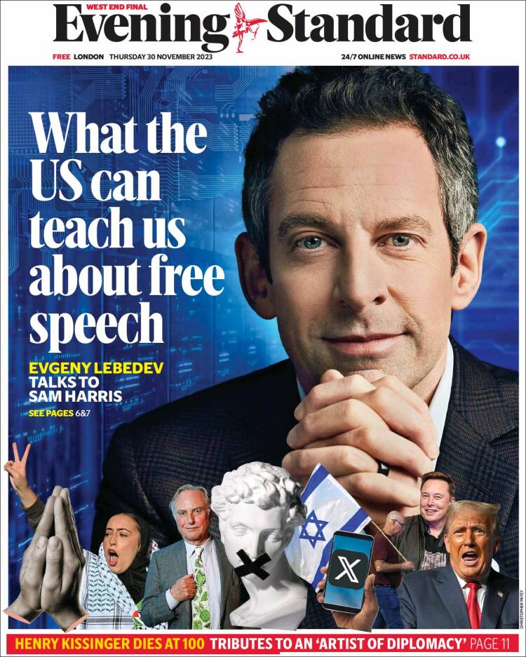 Portada de Evening Standard (Reino Unido)