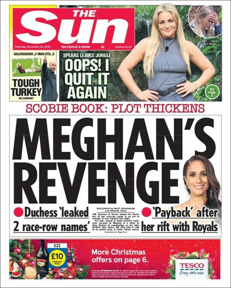 Portada de The Sun (Reino Unido)