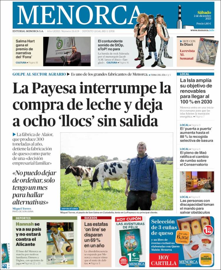 Portada de Menorca - Diario Insular (España)