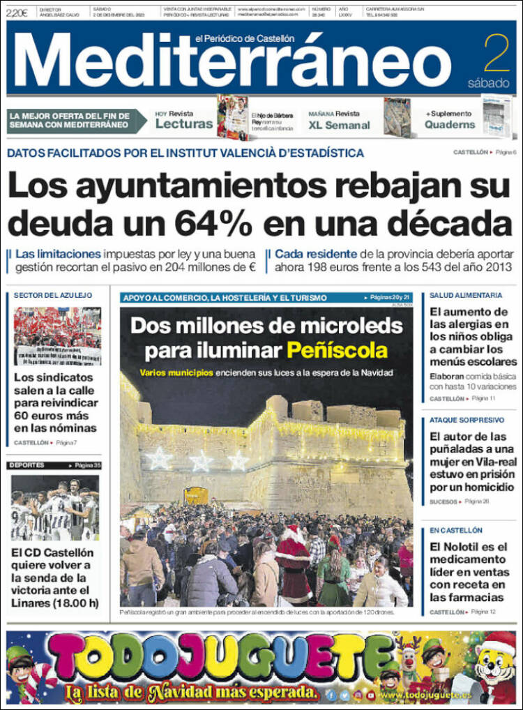 Portada de El Periódico Mediterraneo (España)