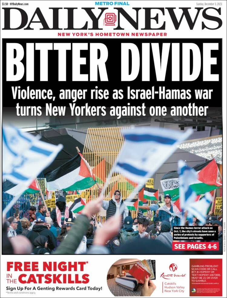 Portada de Daily News - New York (USA)