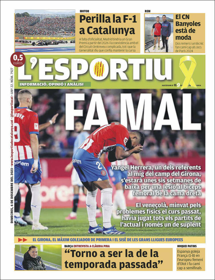 Portada de L'Esportiu : Girona (España)