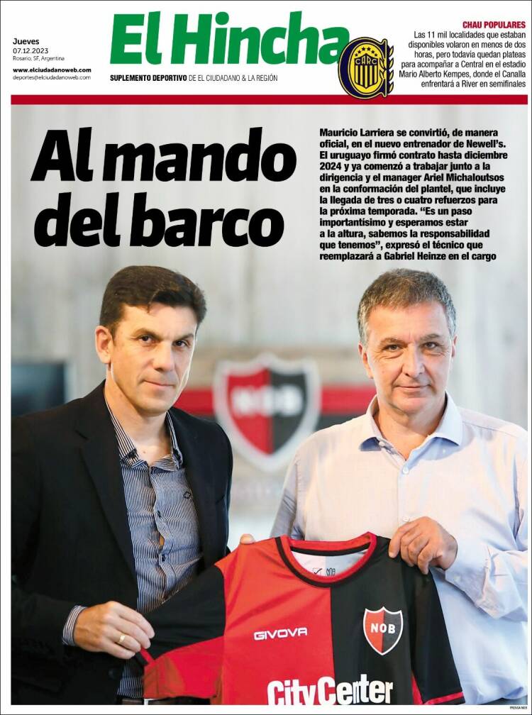Portada de El Hincha (Argentina)