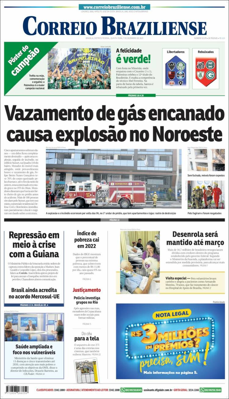 Portada de Correio Braziliense (Brasil)