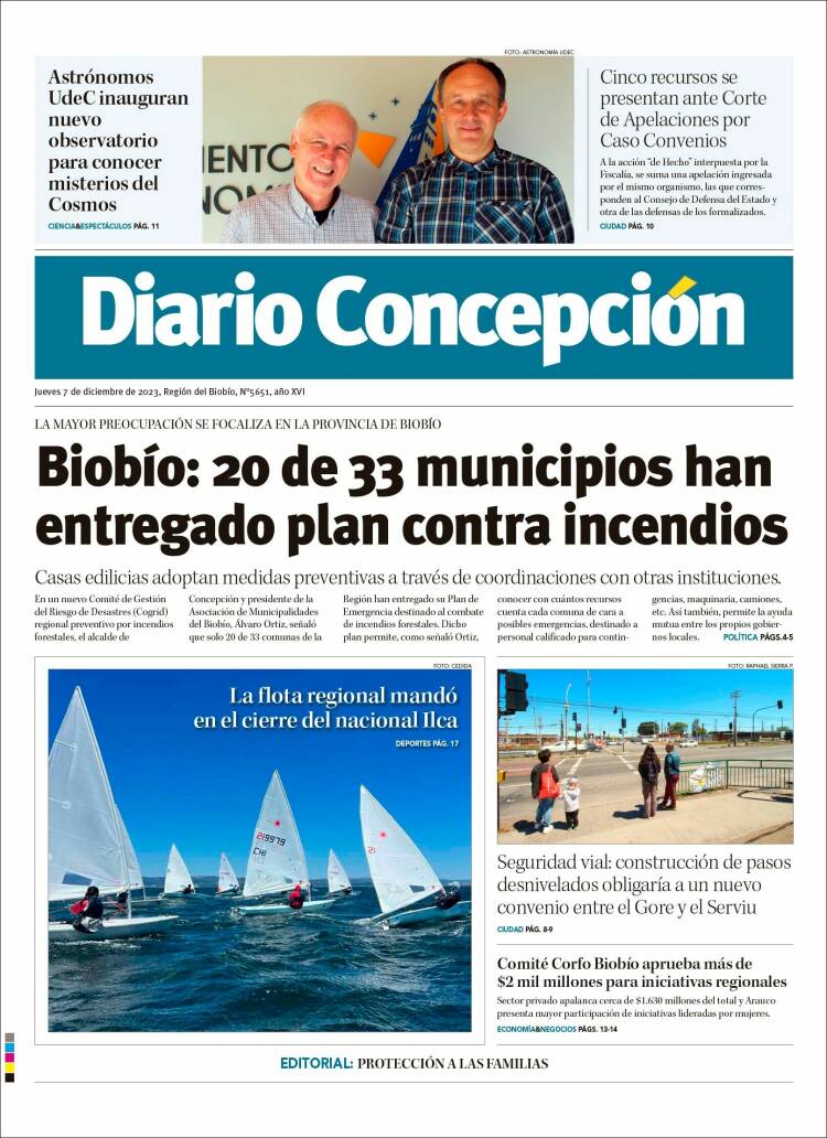 Portada de Diario de Concepción (Chile)