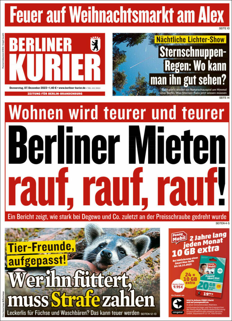 Portada de Berliner Kurier - Startseite BK (Alemania)