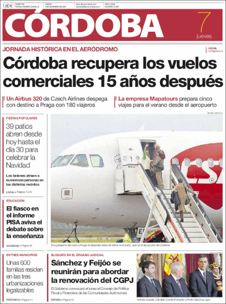 Portada de Diario de Córdoba (España)