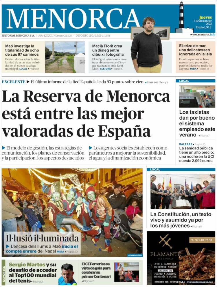 Portada de Menorca - Diario Insular (España)