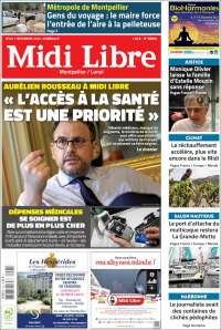 Portada de Midi Libre (Francia)