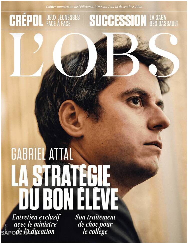Portada de Le Nouvel Observateur (Francia)