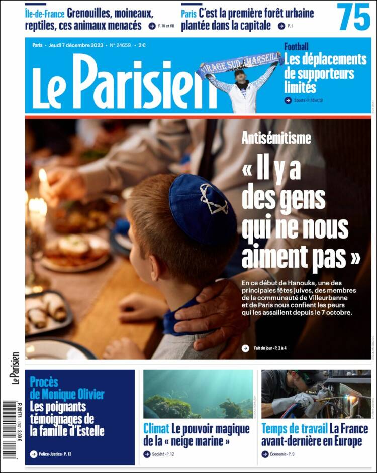Portada de Le Parisien (Francia)