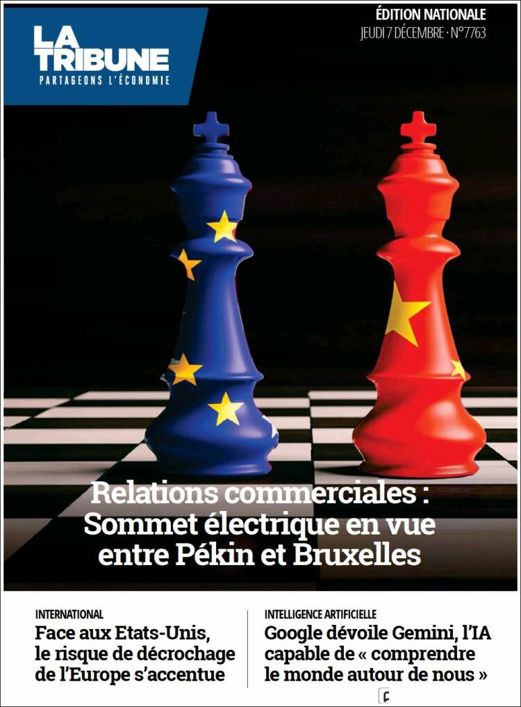 Portada de La Tribune (Francia)