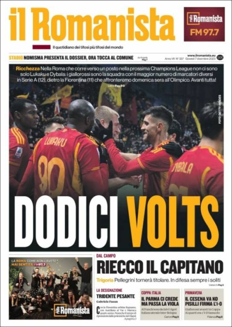 Portada de Romanista (Italia)
