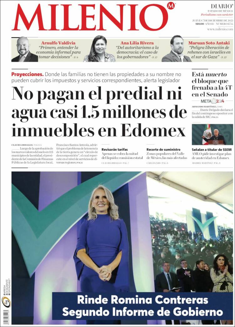 Portada de Milenio - Estado de México (M&eacute;xico)